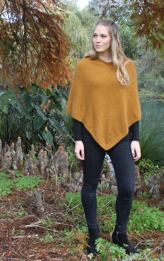 Merino Possum Plain Poncho